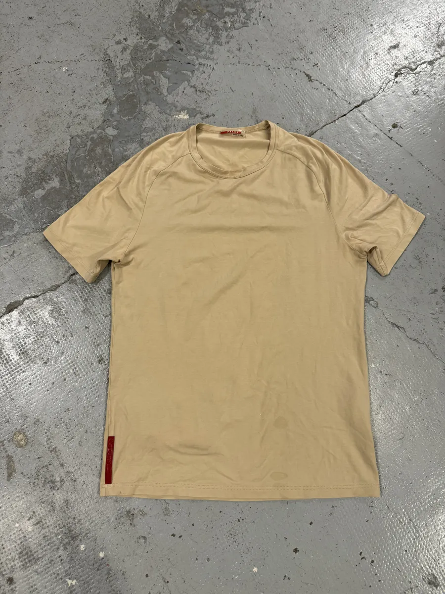 2000s Prada Linea Rossa Beige Linea Rossa T-Shirt