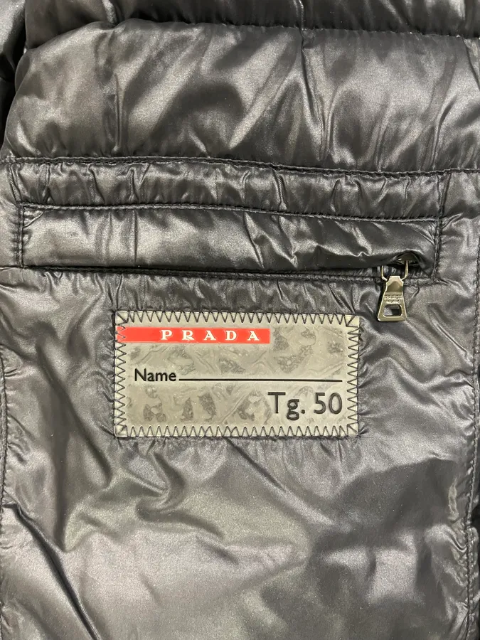 2000s Prada Linea Rossa Black Puffer Jacket - Image 10