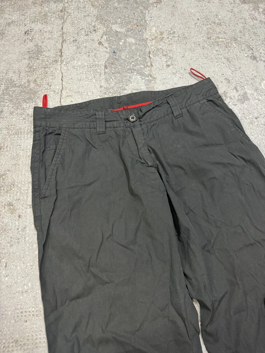 2000s Prada Linea Rossa Black Soft Pants - Image 10