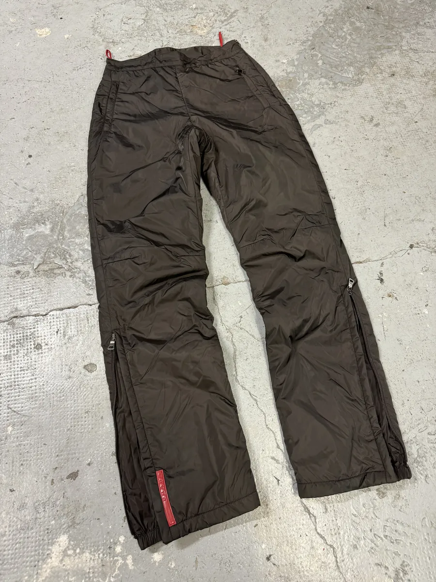 2000s Prada Linea Rossa Brown Tactical Pants - Image 6