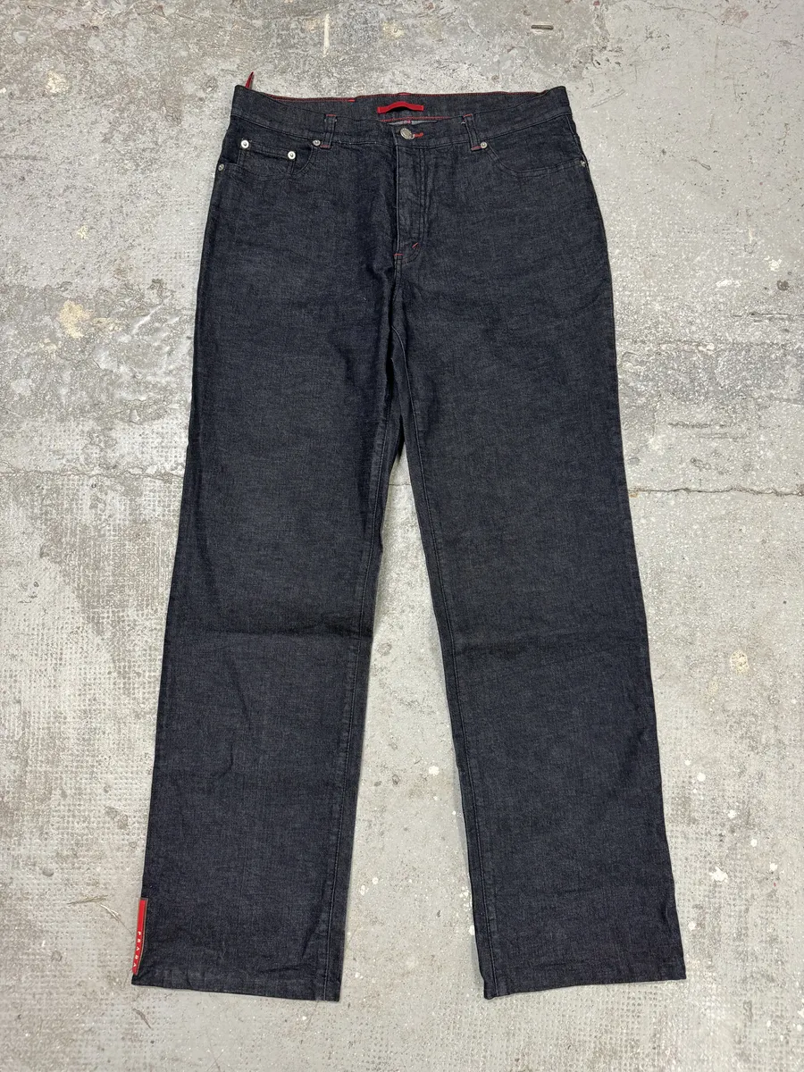 2000s Prada Linea Rossa Cozy Navy Pants