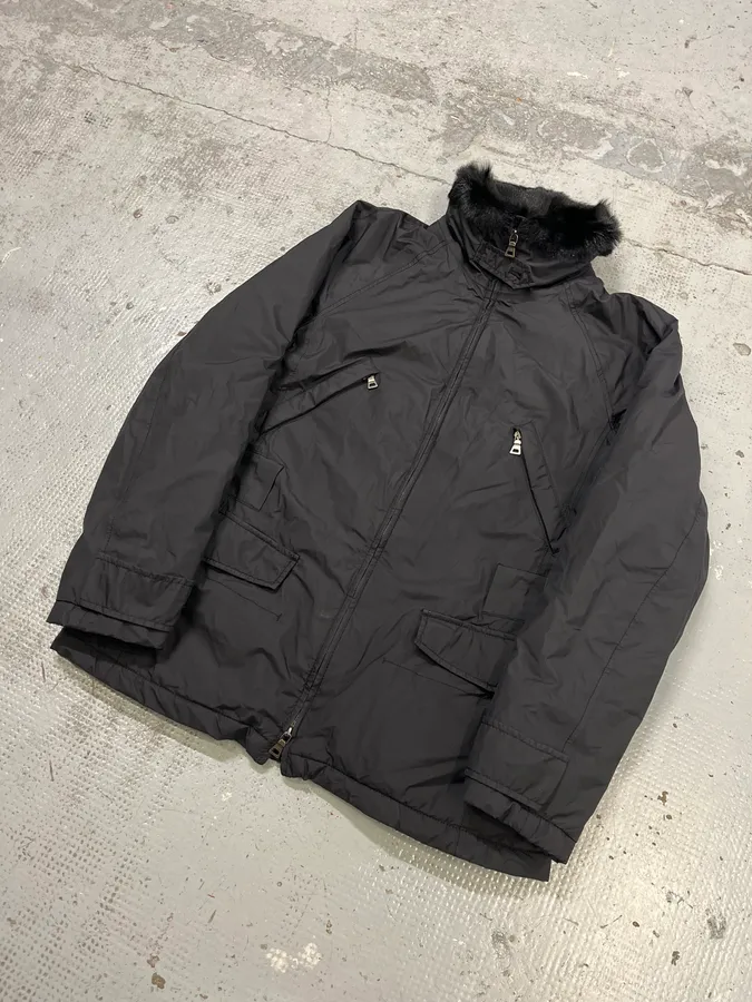2000s Prada Linea Rossa Gore-Tex Black Nylon Jacket - Image 6