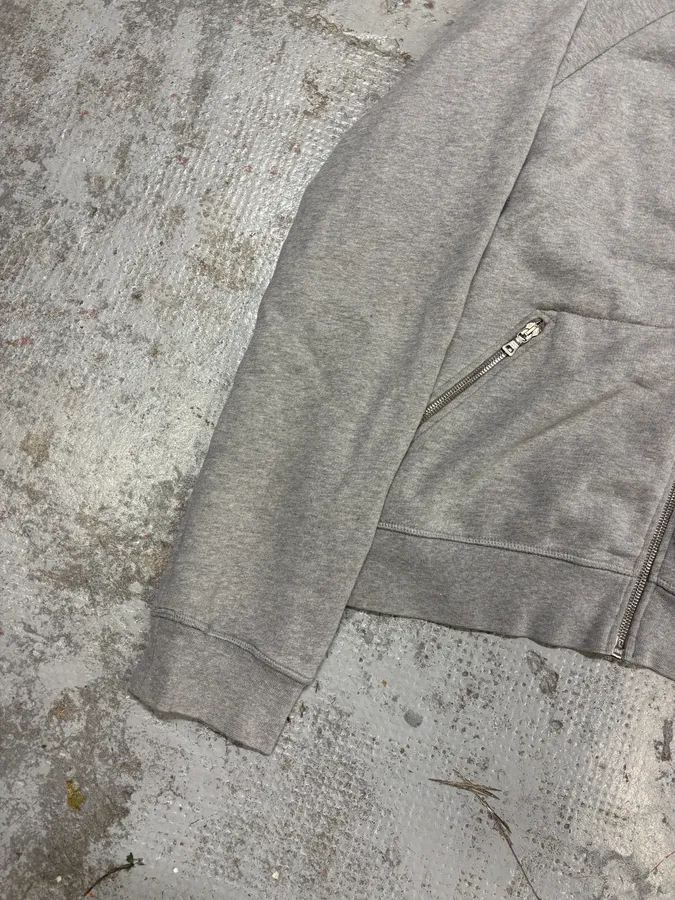 2000s Prada Linea Rossa Grey Zip-up Hoodie - Image 6