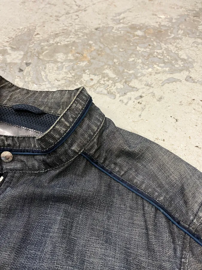2000s Prada Linea Rossa Light Denim Jacket - Image 9