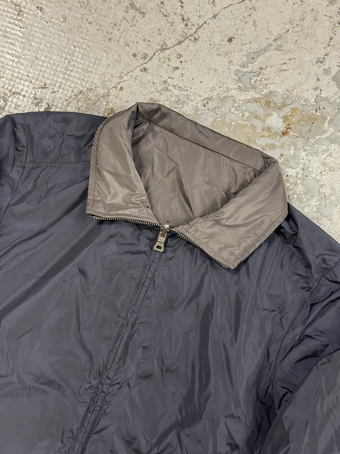 2000s Prada Linea Rossa Navy & Grey Reversible Nylon Jacket - Image 12