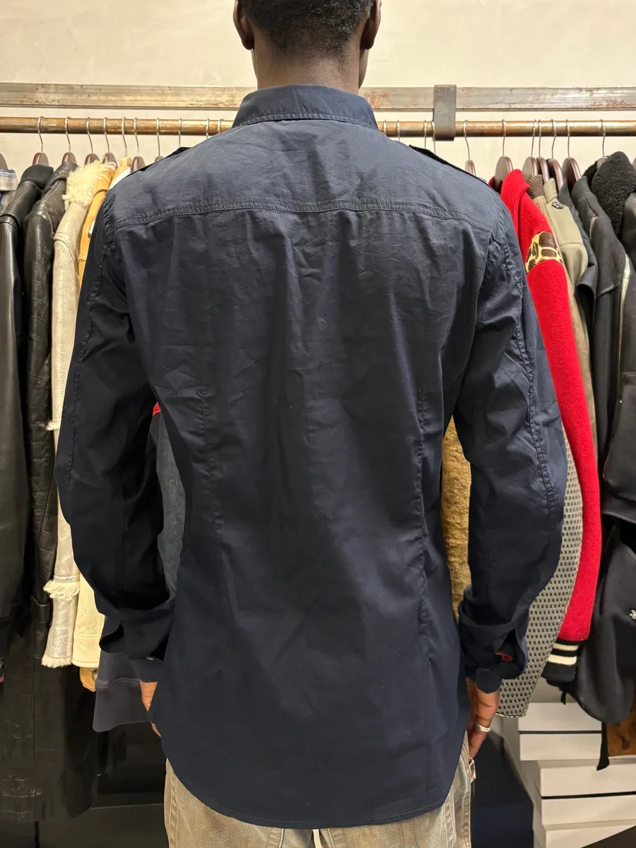 2000s Prada Linea Rossa Navy Italian Shirt - Image 3