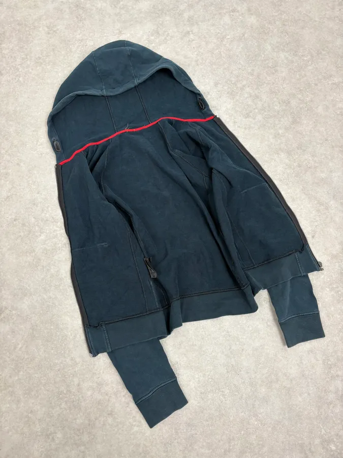 2000s Prada Linea Rossa Navy Zip-up Hoodie - Image 7