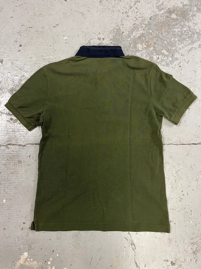 2000s Prada Linea Rossa Olive Polo Shirt - Image 5