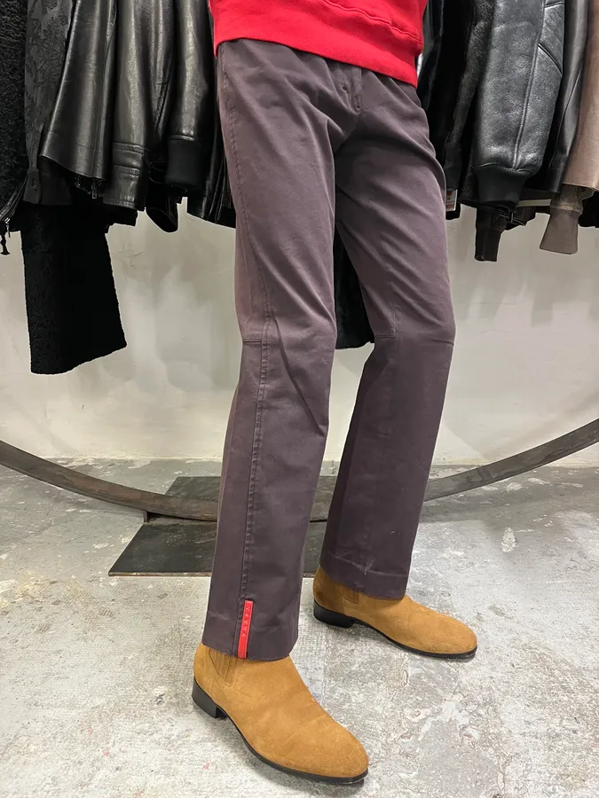 2000s Prada Linea Rossa Sport Purple Pants - Image 2