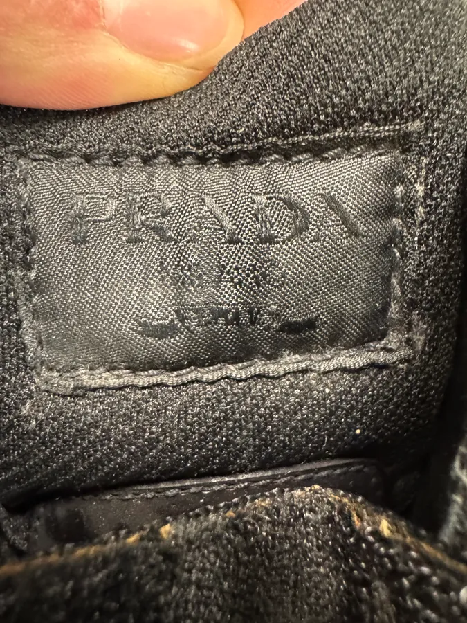 2000s Prada Low Leather Black Strap Boots - Image 8