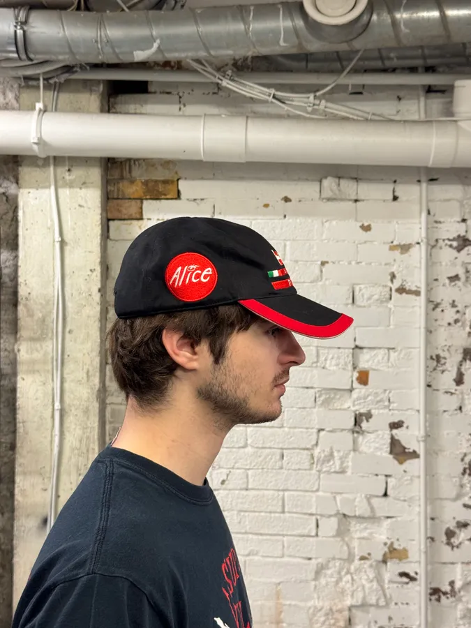 2000s Prada Luna Rossa Challenge Black & Red Cap - Image 5