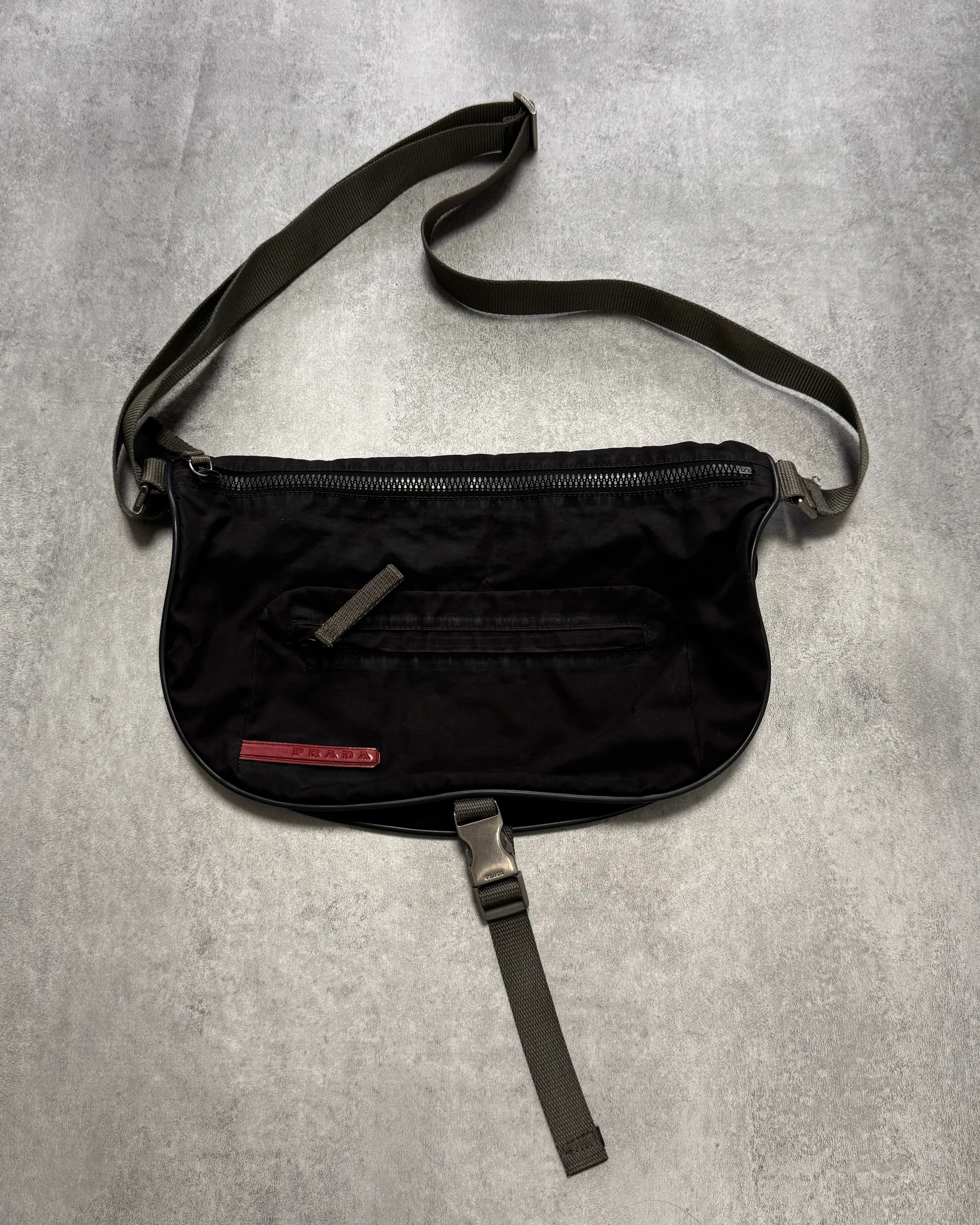 2000s Prada Luna Rossa Technical Nylon Shoulder Bag - Image 2