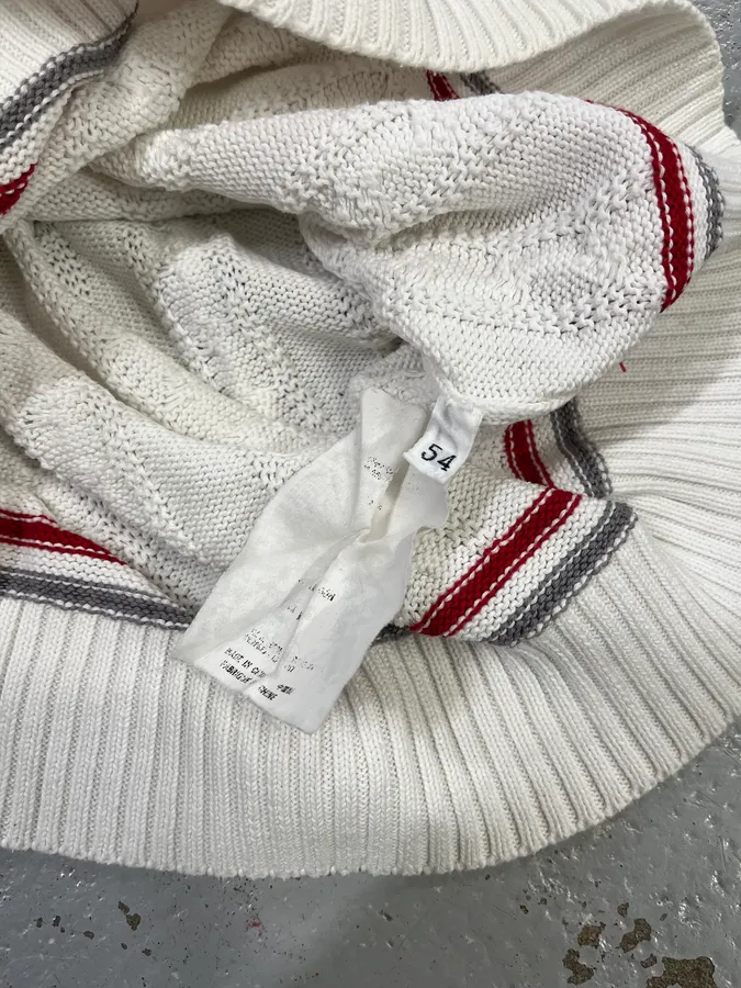 2000s Prada Luna Rossa White Knit Wool Sweater - Image 12