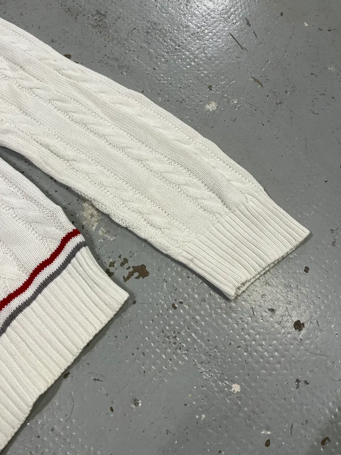 2000s Prada Luna Rossa White Knit Wool Sweater - Image 6