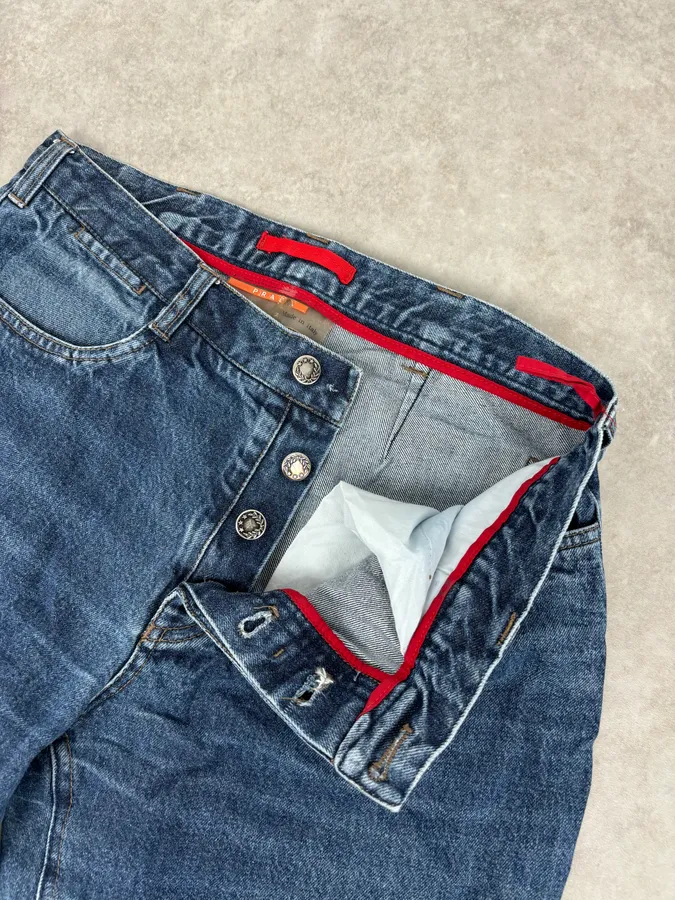 2000s Prada Milano Classic Blue Denim Jeans - Image 10