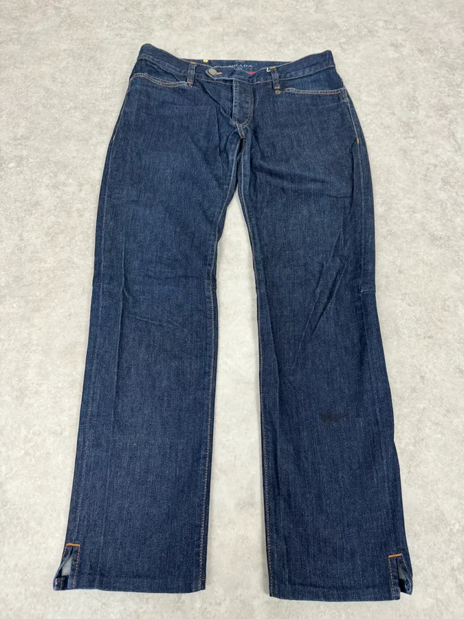2000s Prada Navy Brut Denim Jeans - Image 7