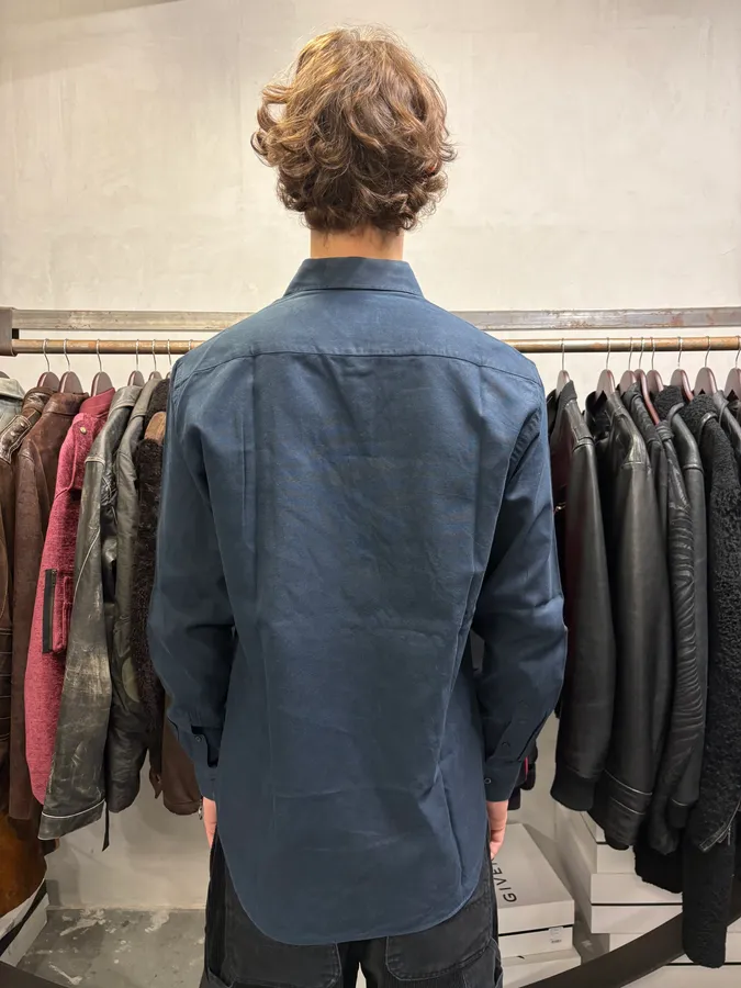 2000s Prada Navy Buttoned Shirt - Image 3