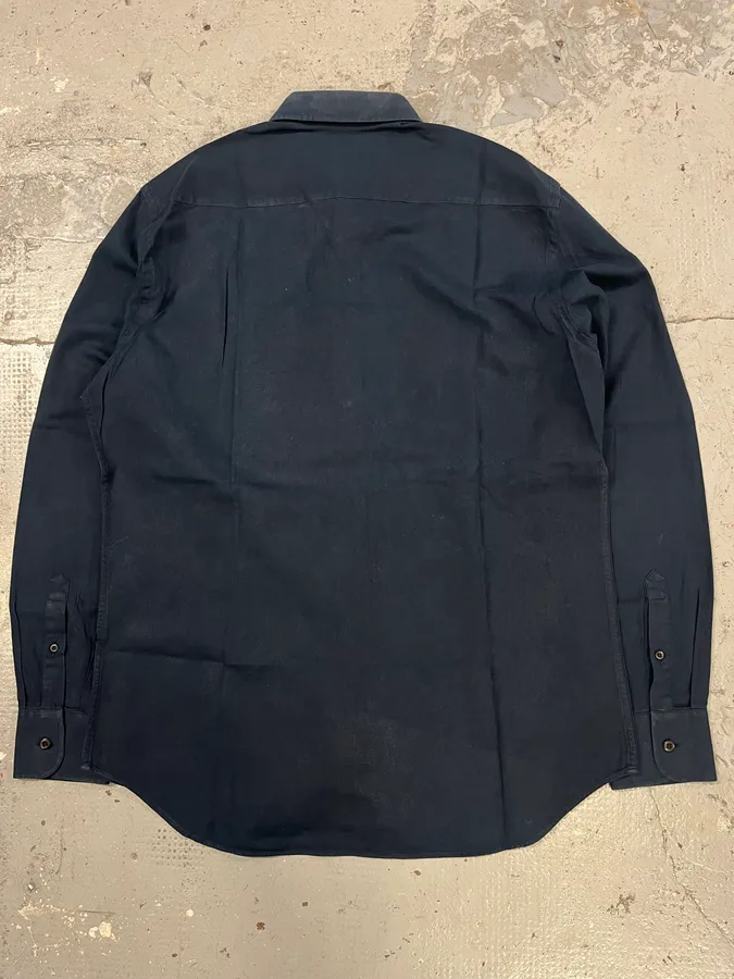 2000s Prada Navy Buttoned Shirt - Image 6