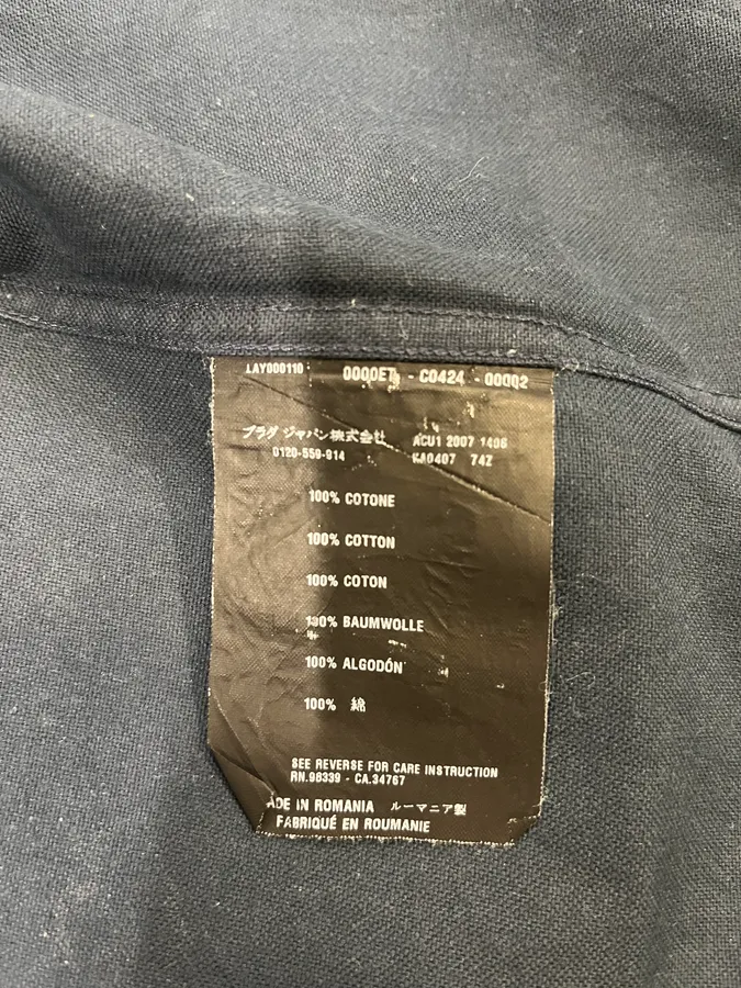 2000s Prada Navy Buttoned Shirt - Image 8