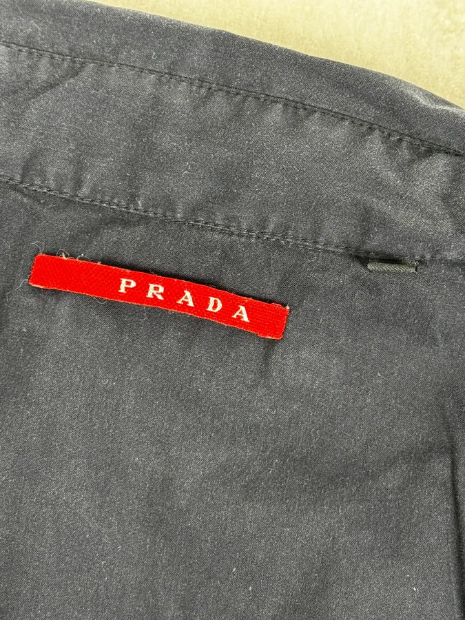 2000s Prada Navy Classic Soft Shirt - Image 11