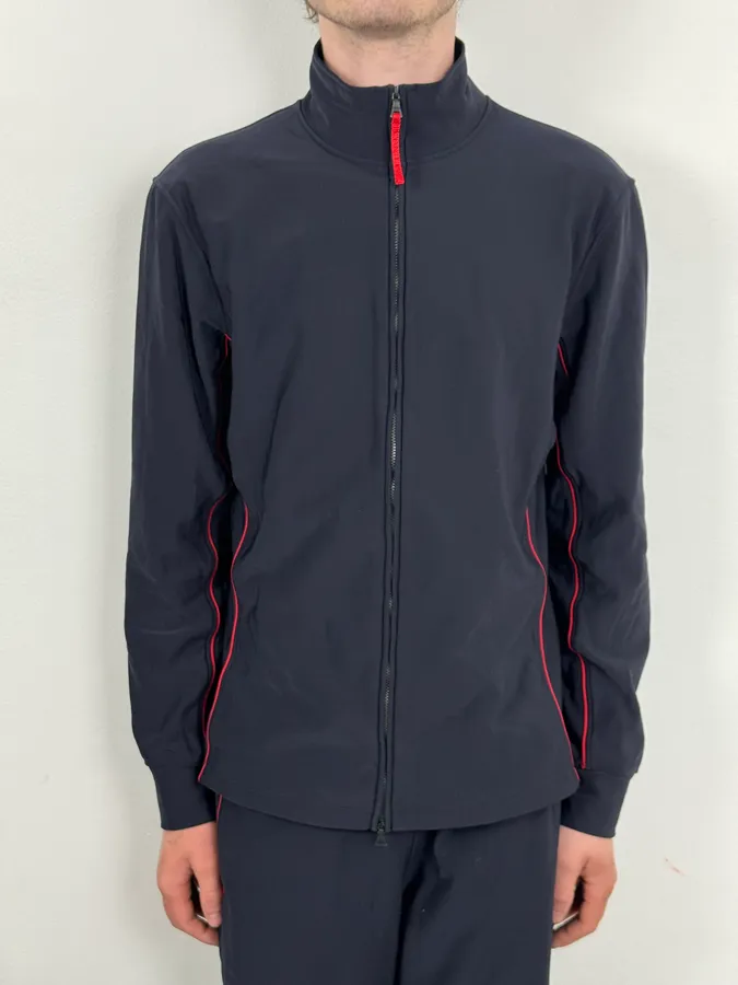 2000s Prada Navy Contrast Red Stripe Tracksuit Set - Image 5