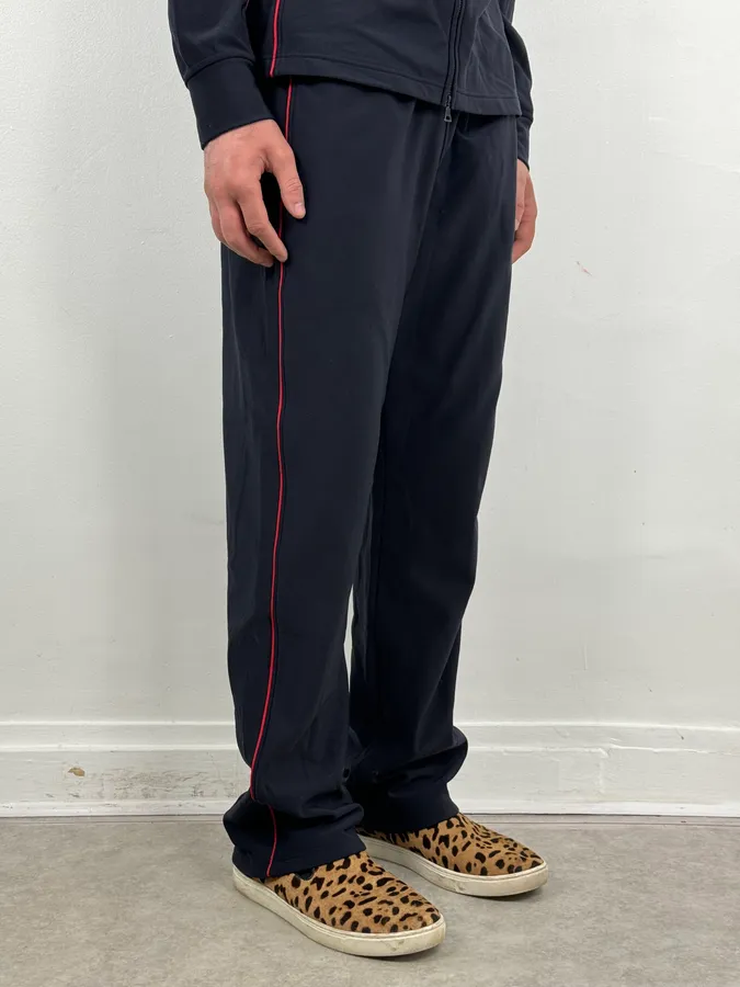 2000s Prada Navy Contrast Red Stripe Tracksuit Set - Image 9