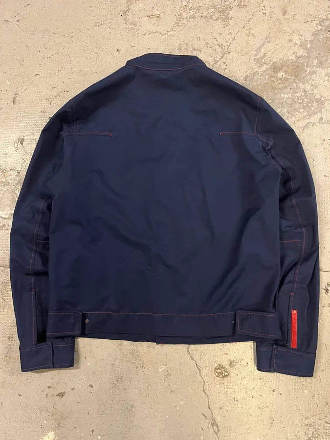 2000s Prada Navy Light Sport Jacket - Image 6