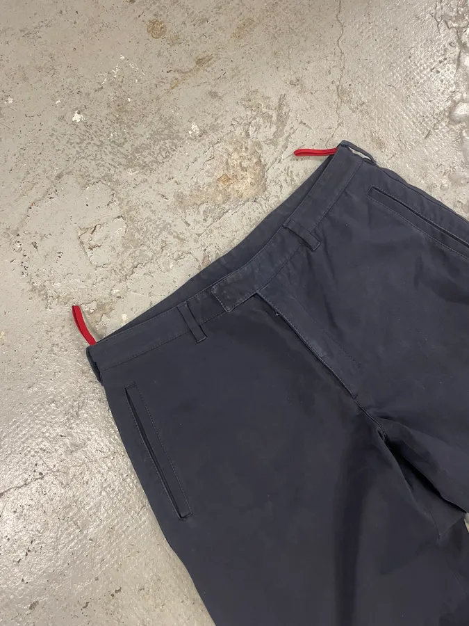 2000s Prada Navy Linea Rossa Sport Tailored Pants - Image 6