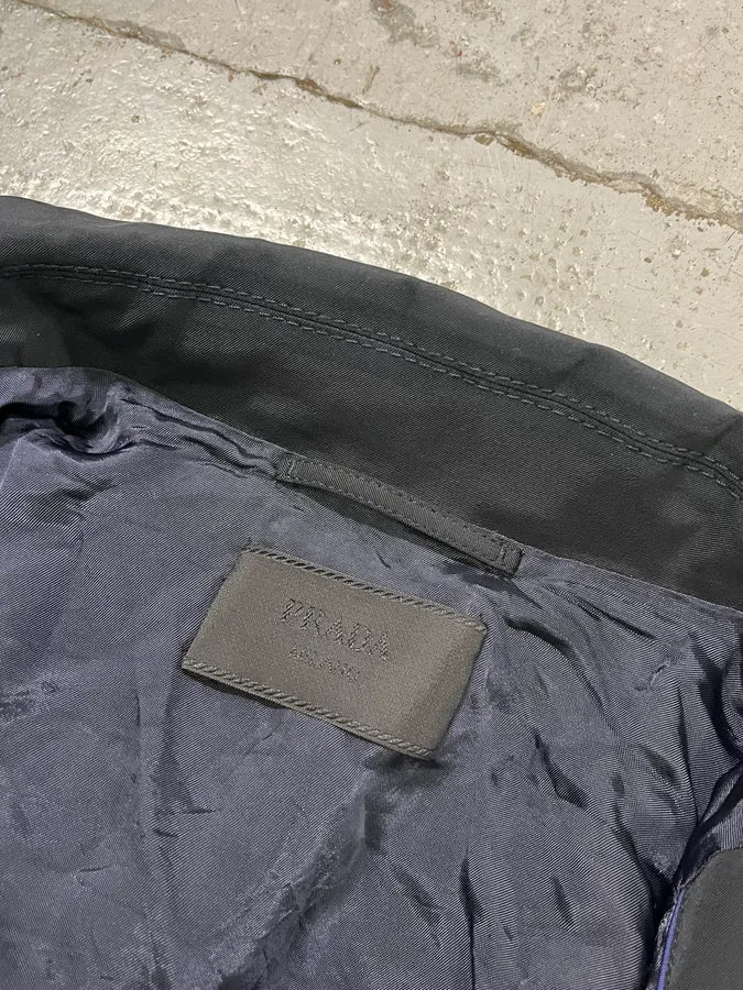 2000s Prada Navy Long Classy Jacket - Image 10