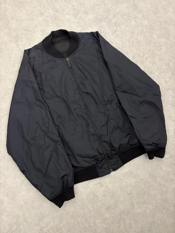 2000s Prada Navy Nylon Bomber Jacket - Image 4
