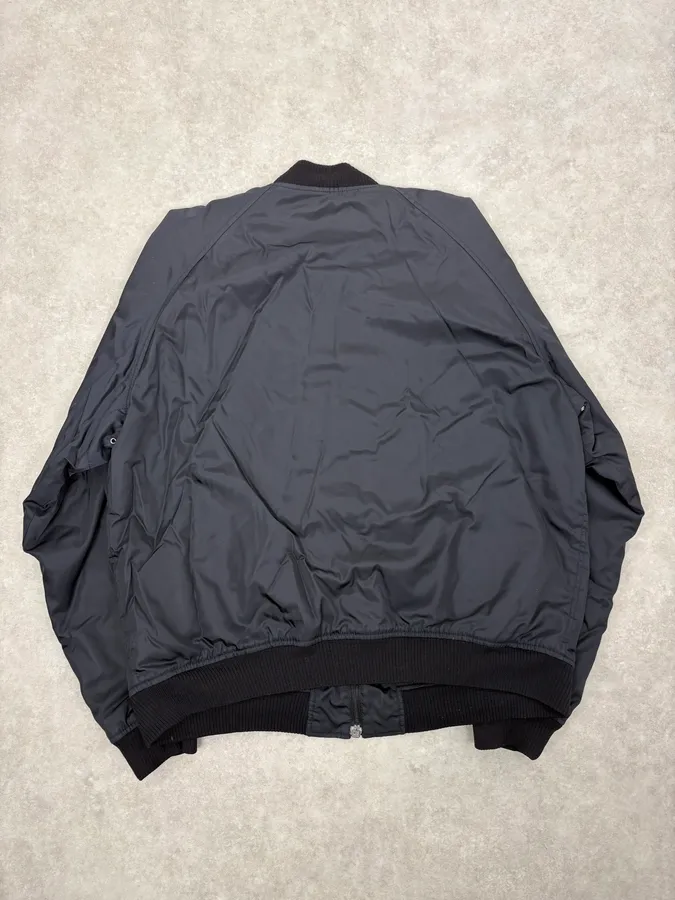 2000s Prada Navy Nylon Bomber Jacket - Image 6