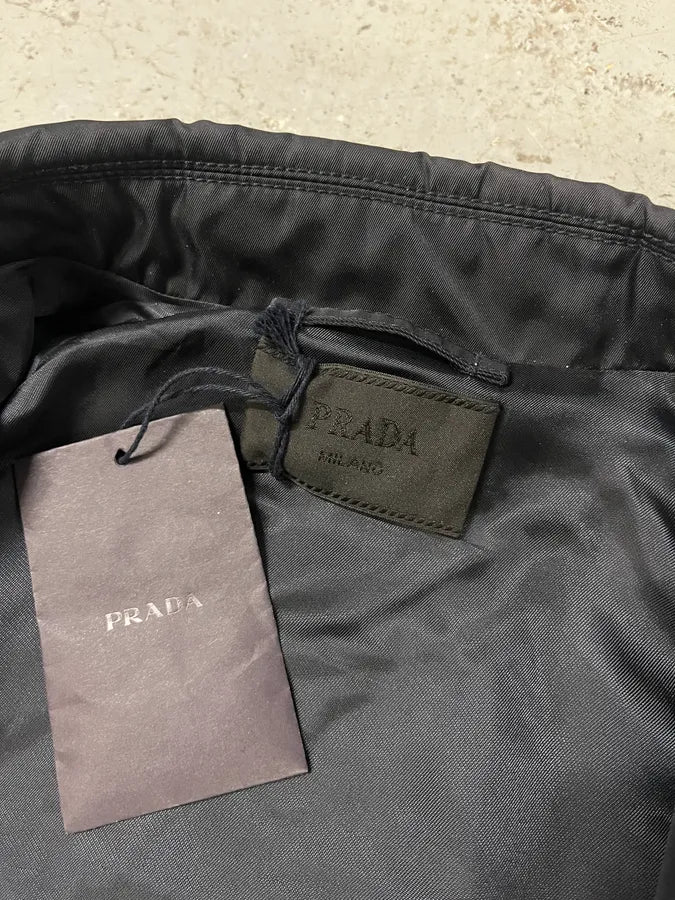 2000s Prada Navy Nylon Coach Jacket - Image 9