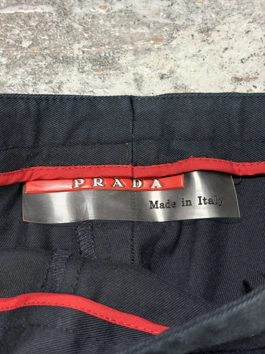 2000s Prada Navy Sleek Tailored Pants - Image 8