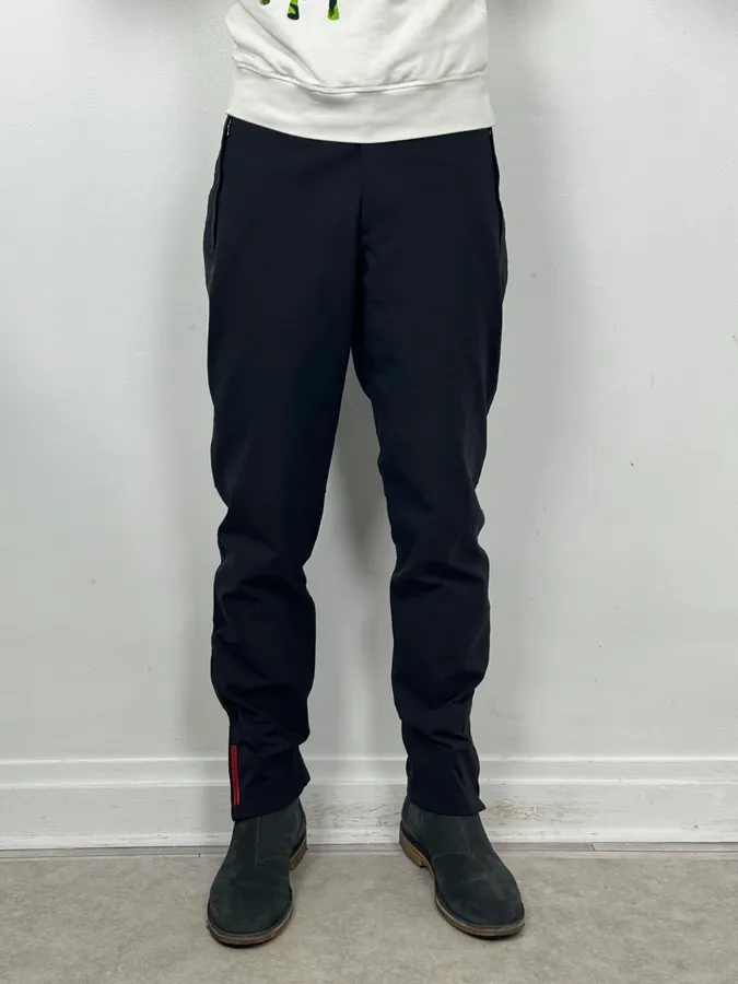 2000s Prada Navy Wool Linea Rossa Pants - Image 2