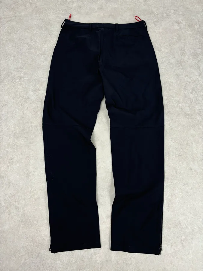 2000s Prada Navy Wool Linea Rossa Pants - Image 6