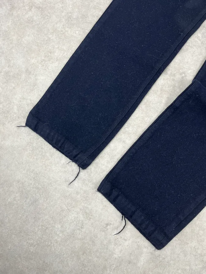 2000s Prada Navy Wool Minimalist Pants - Image 11