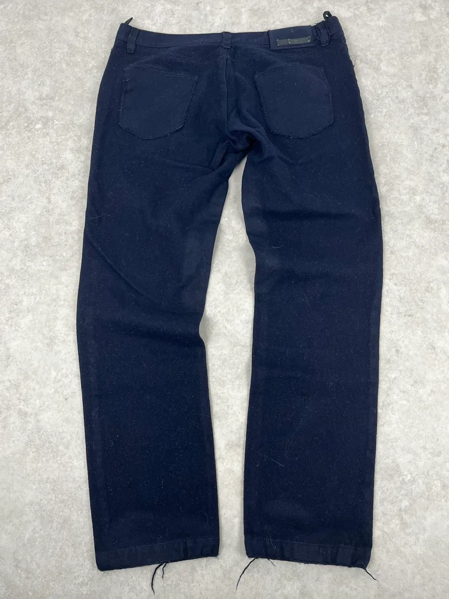 2000s Prada Navy Wool Minimalist Pants - Image 7