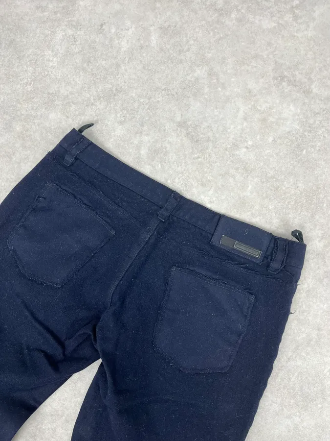 2000s Prada Navy Wool Minimalist Pants - Image 8