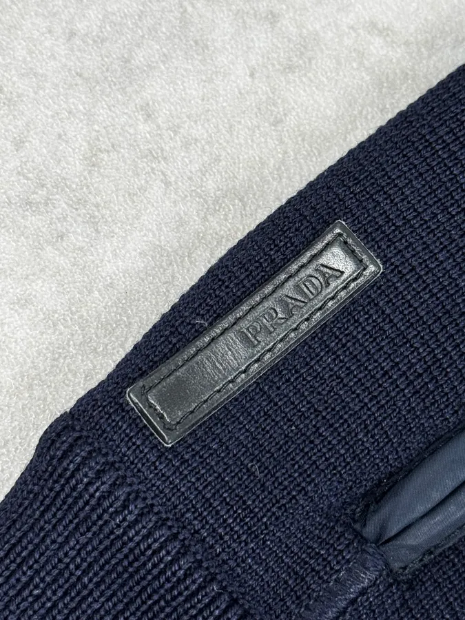 2000s Prada Navy Zip-up Wool Sweater - Image 11