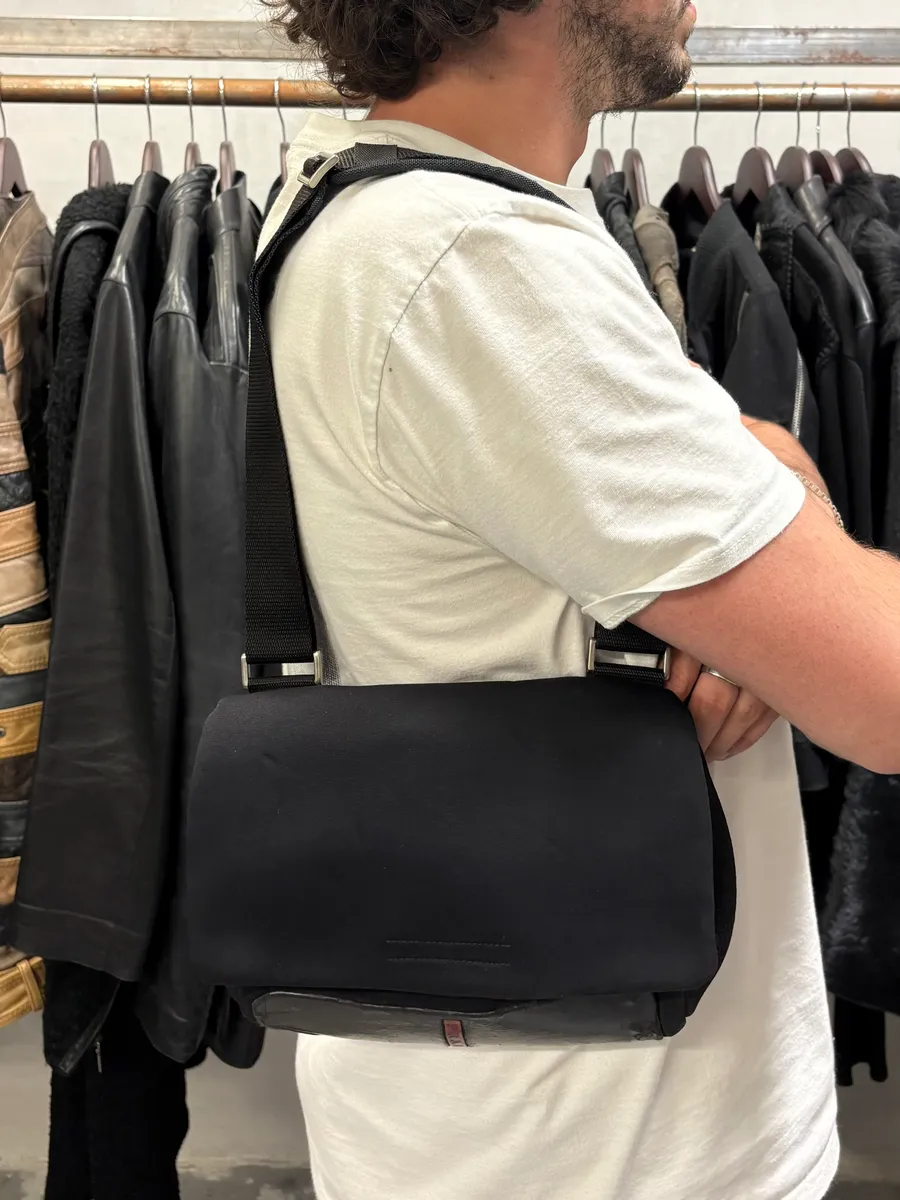 2000s Prada Nylon 3D Black Bag - Image 3