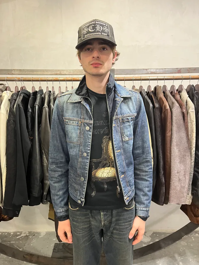 2000s Prada Nylon Lining Denim Jacket - Image 13