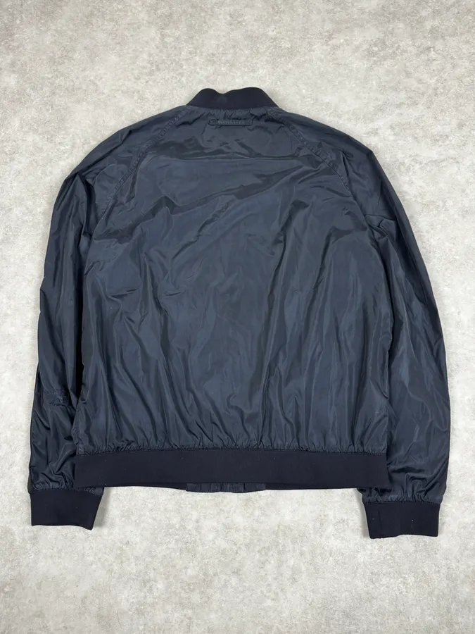 2000s Prada Nylon Navy Bomber Jacket - Image 4