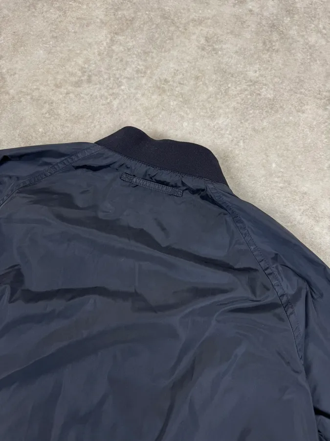 2000s Prada Nylon Navy Bomber Jacket - Image 6