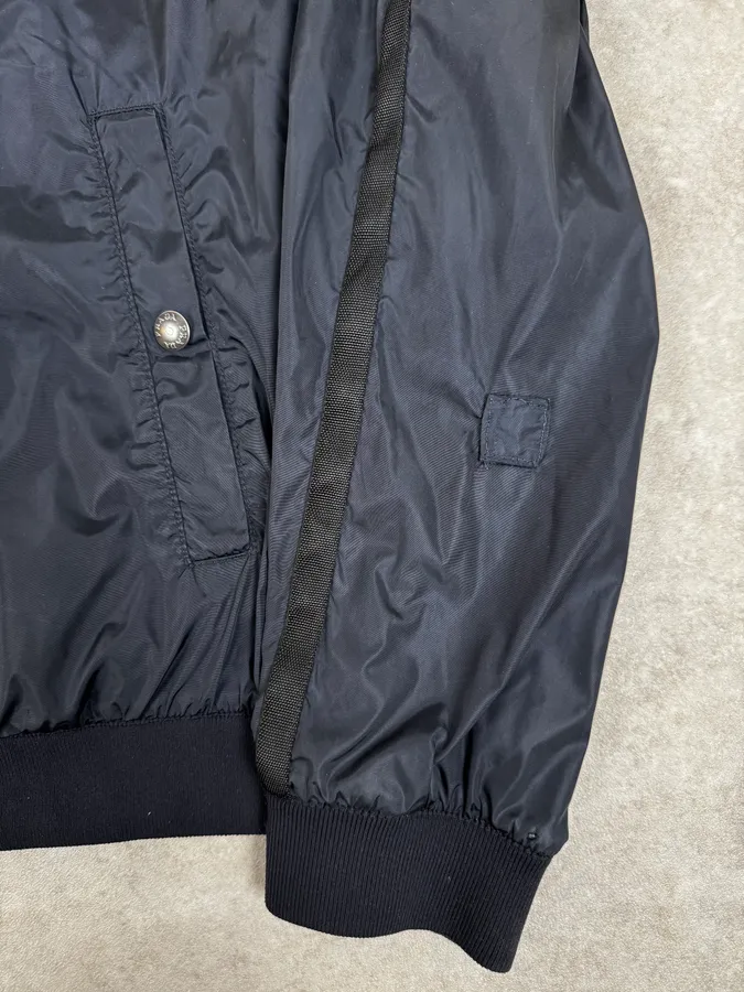 2000s Prada Nylon Navy Bomber Jacket - Image 8