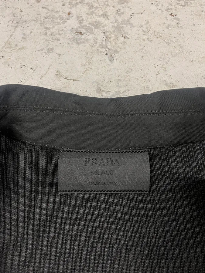 2000s Prada Obscure Black Zip-up Sweater - Image 9