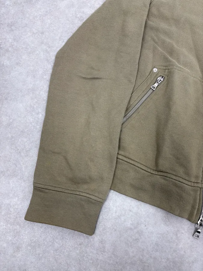 2000s Prada Olive Green Cozy Zip-Up Jacket - Image 8