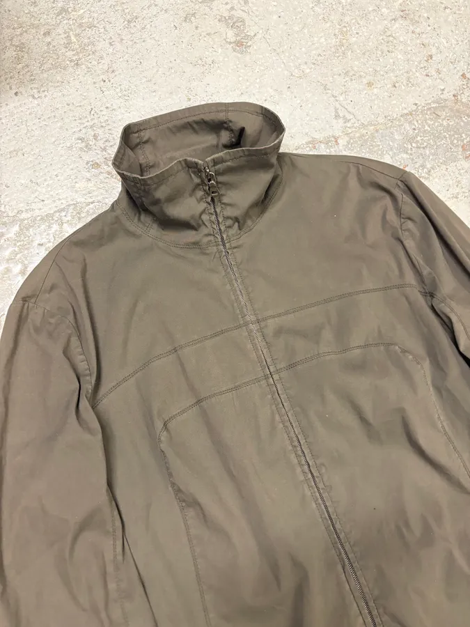 2000s Prada Olive Light Zip-up Jacket - Image 5
