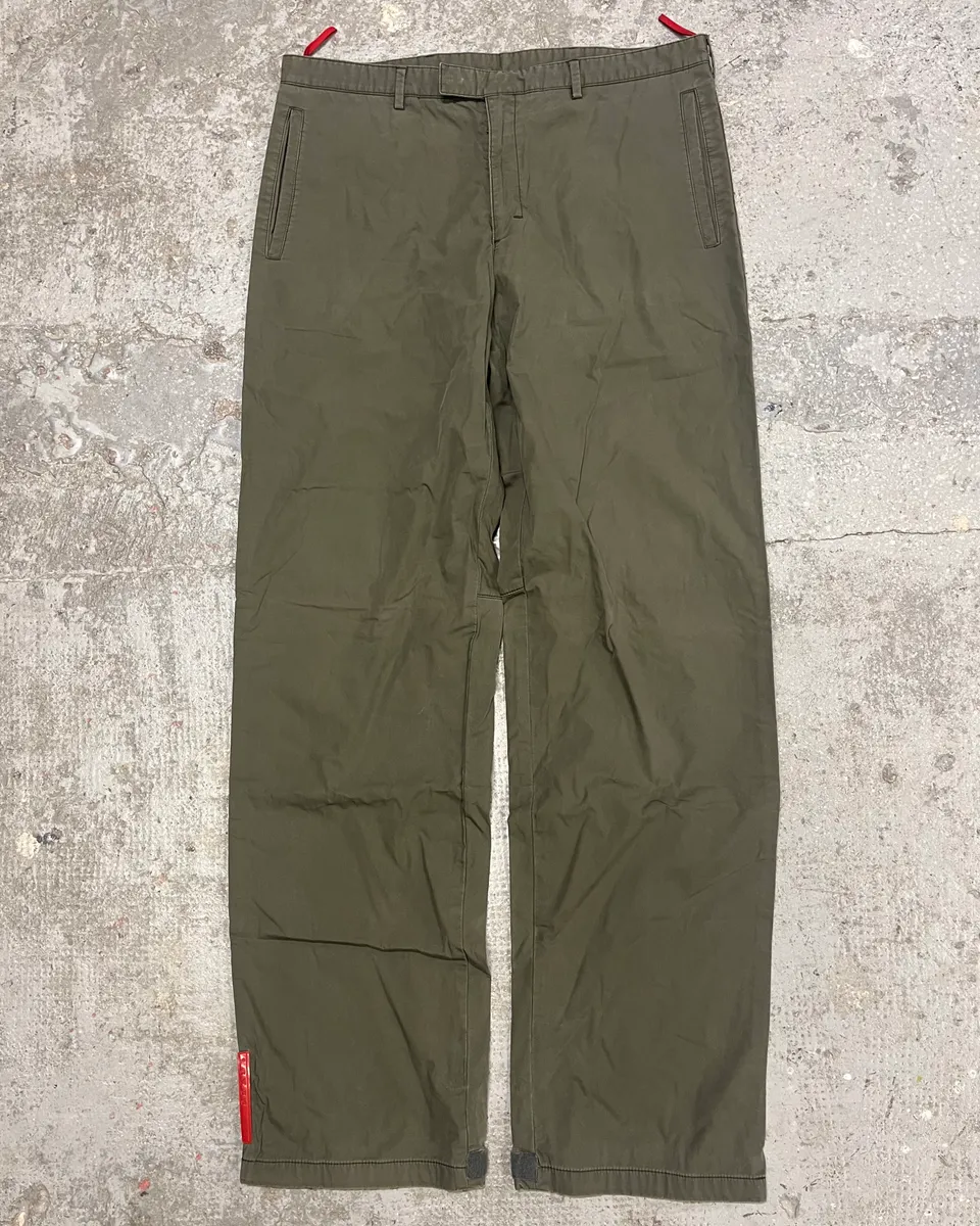2000s Prada Olive Linea Rossa Pants