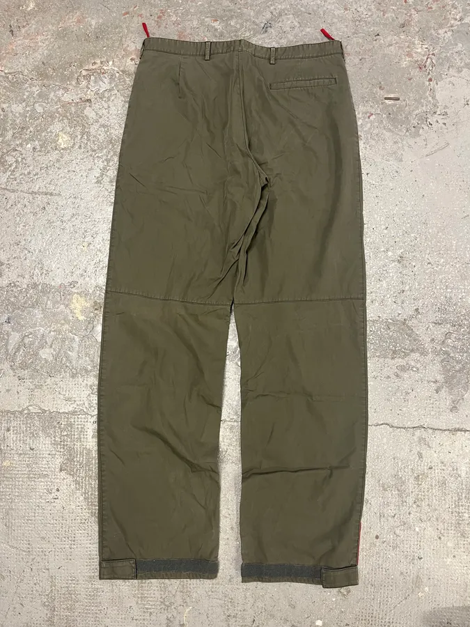 2000s Prada Olive Linea Rossa Pants - Image 7