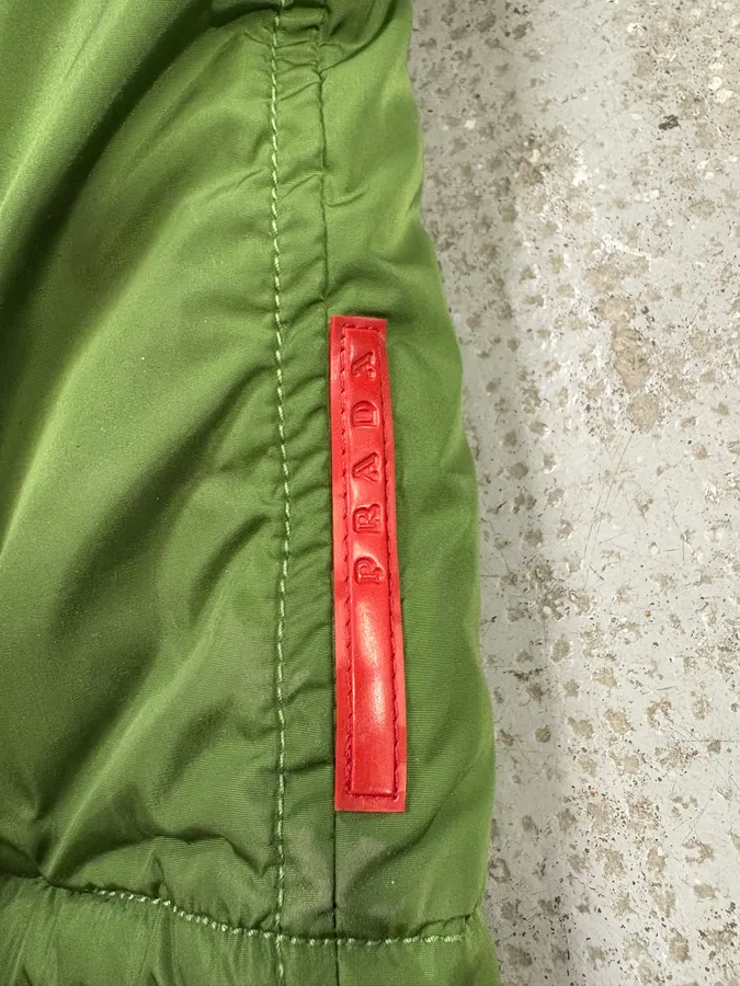 2000s Prada Olive Linea Rossa Puffer Jacket - Image 10